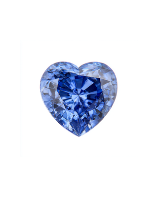 2.89 ct Cornflower Blue Heart Cut Sapphire GIA Heated Gem